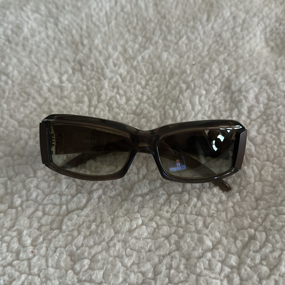 Spy Brown Rectangular Sunglasses - image 1